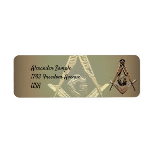 Masonic Minds (Golden) Return Address Label
