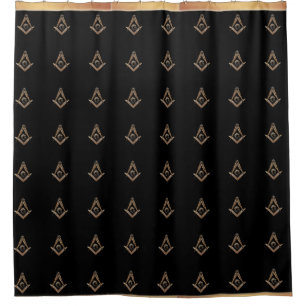 Masonic Minds (Golden) Shower Curtain