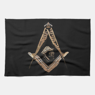 Masonic Minds (Golden) Tea Towel