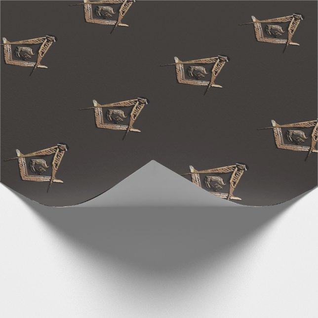 Masonic Minds (Golden) Wrapping Paper (Corner)