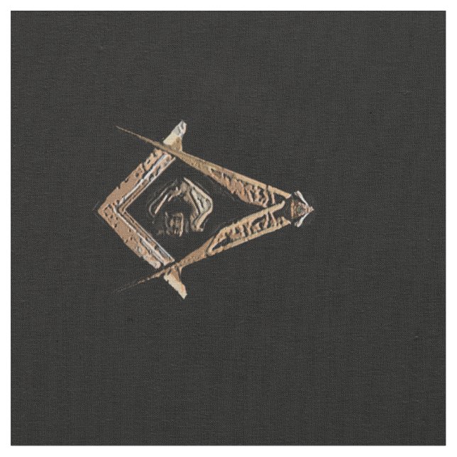 Masonic Minds (GoldenBrownish) Fabric (Close Up)