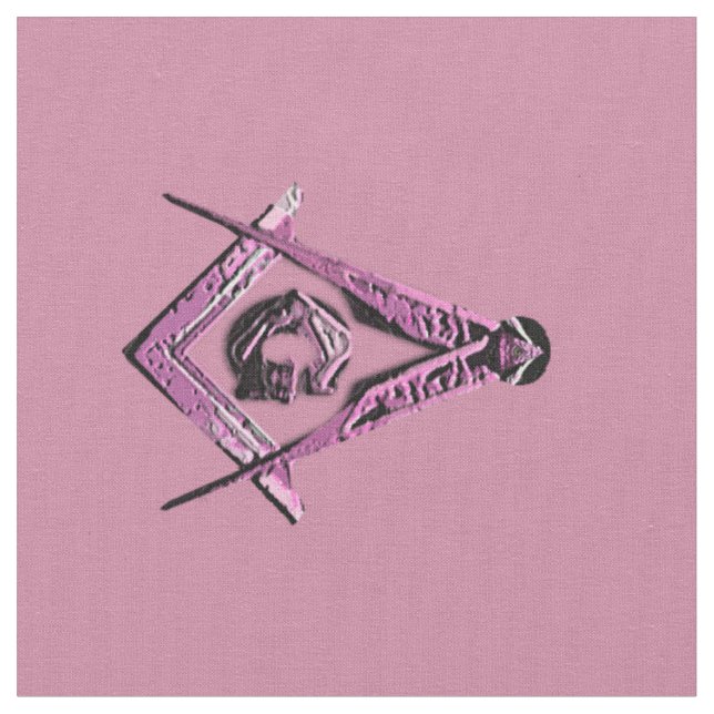 Masonic Minds (Pink) Fabric (Close Up)
