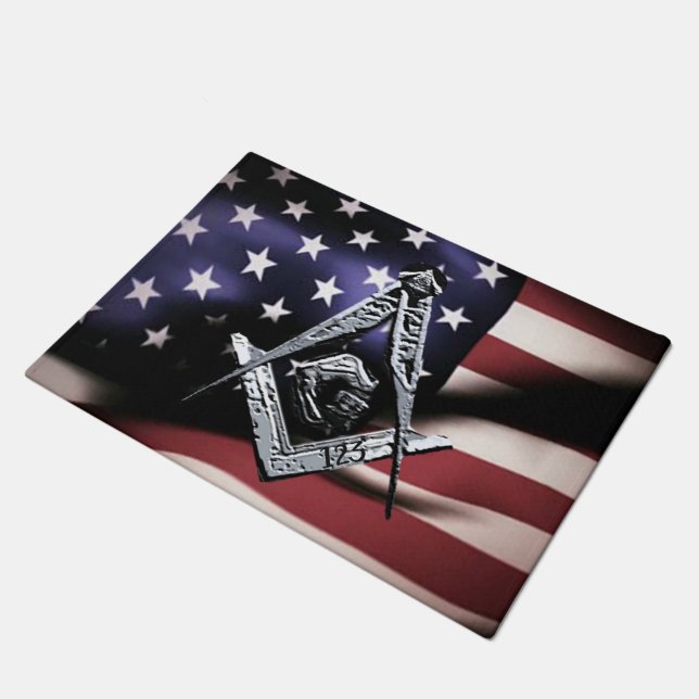 Masonic Minds (Silvery)USA Doormat (Angled)