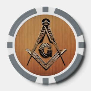 Masonic Minds (Wooded) Poker Chips