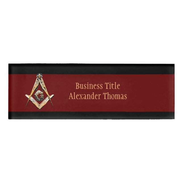 Masonic Minds (Yellowish) Name Tag (Front)
