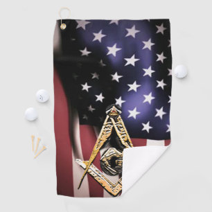 Masonic Minds (YellowSwish)USA Golf Towel