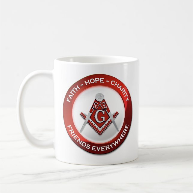 Masonic Mug - Red (Left)