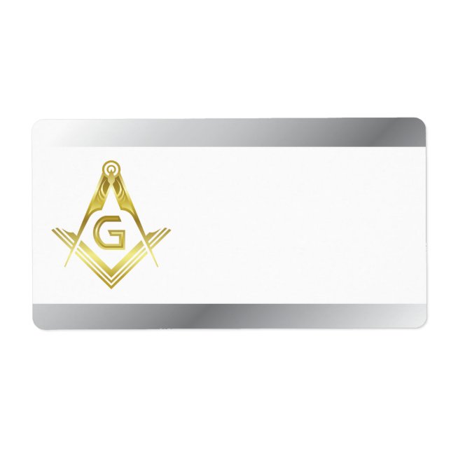 Masonic Name Tag Stickers and Labels (Front)