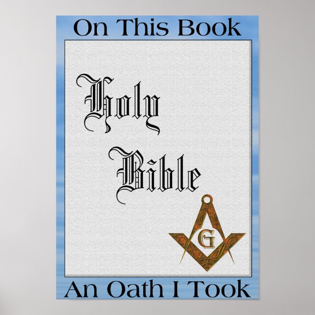 Masonic Oath Poster (Front)