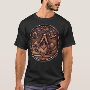 Masonic old archaic symbols Sun Moon All Seeing T-Shirt