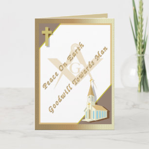 Masonic Peace on Earth Holiday Card