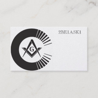 Masonic Personalised Business Card