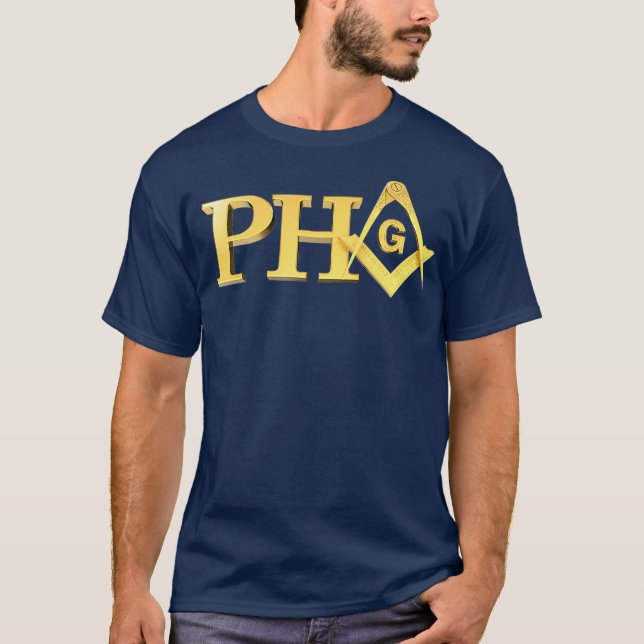 Masonic PHA Prince Hall Affiliation Square T-Shirt (Front)
