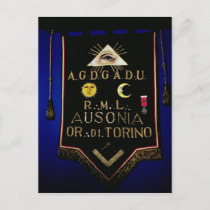 Masonic Regalia, from the Order of Turin Postcard