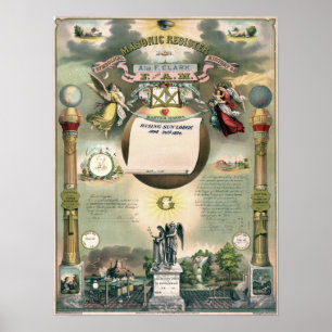 Masonic Register 1876 Poster