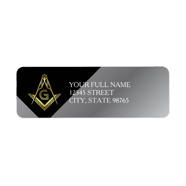 Masonic Return Address Labels (Front)