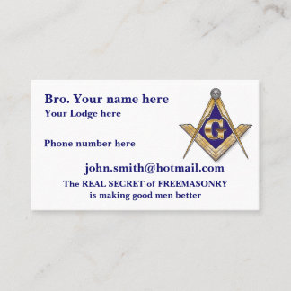 MASONIC / SHRINERS EMBLEM BUSINESS CARD