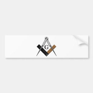 Masonic Square and Compass Bumper Sticker