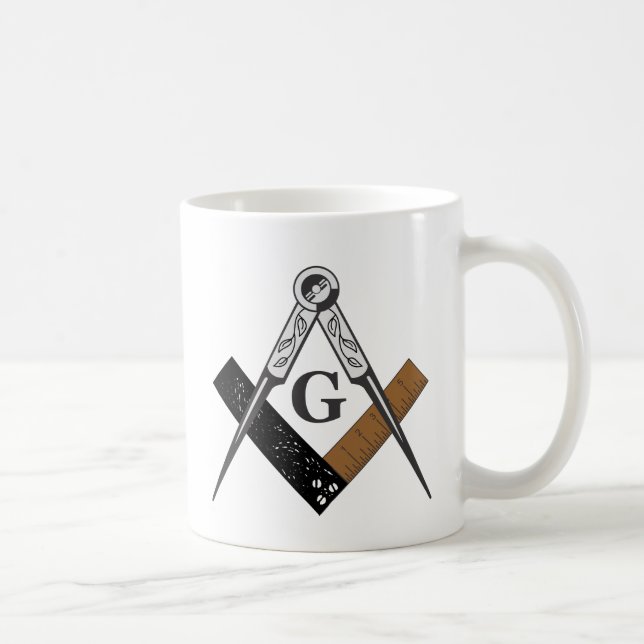 Masonic Square and Compass Coffee Mug (Right)