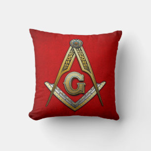Masonic Square and Compasses Cushion