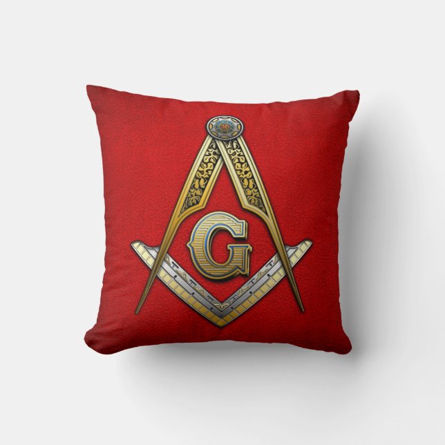 Masonic Square and Compasses Cushion (Front)