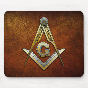 Masonic Square and Compasses Mouse Pad
