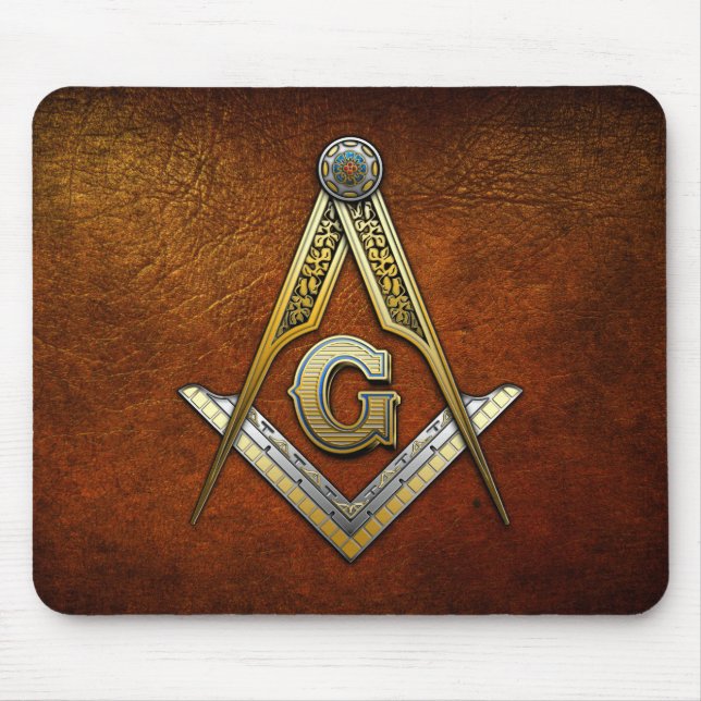 Masonic Square and Compasses Mouse Pad (Front)