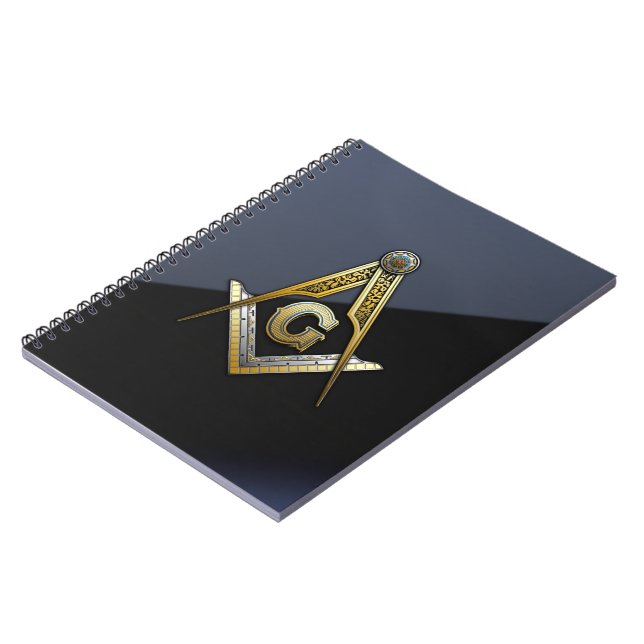 Masonic Square and Compasses Notebook (Left Side)