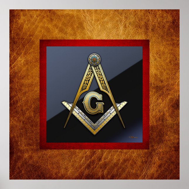 Masonic Square and Compasses Poster (Front)