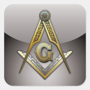 Masonic Square and Compasses Sticker