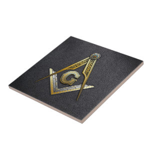Masonic Square and Compasses Tile