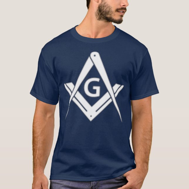 Masonic  Square  Compass Freemason T-Shirt (Front)