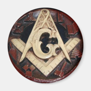 Masonic Squre & Compasses Buton Magnet