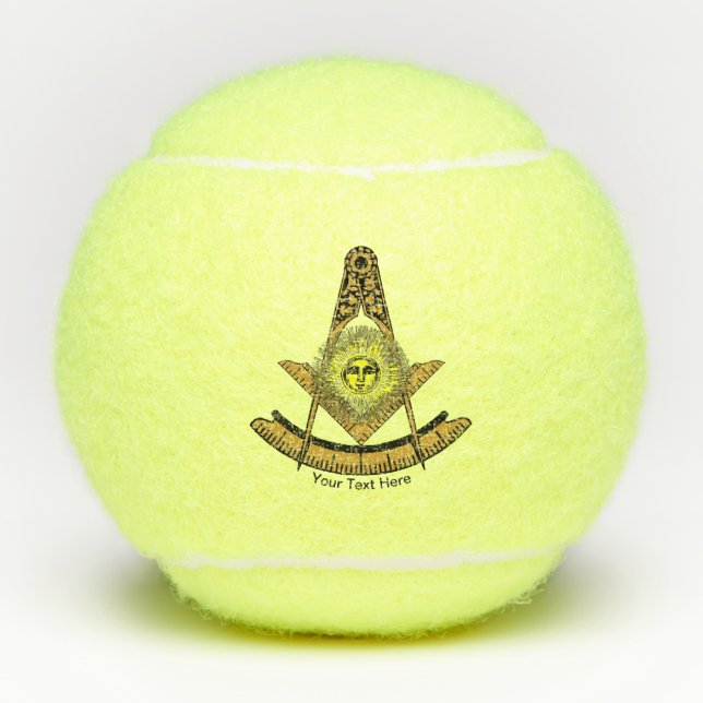 Masonic Sun Tennis Balls (Front)