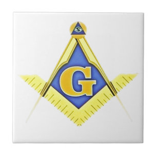 Masonic symbol ceramic tile