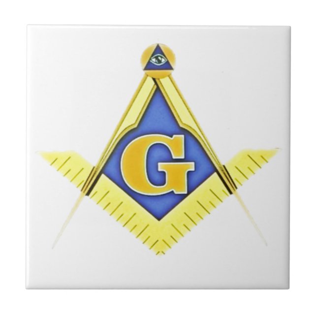 Masonic symbol ceramic tile (Front)