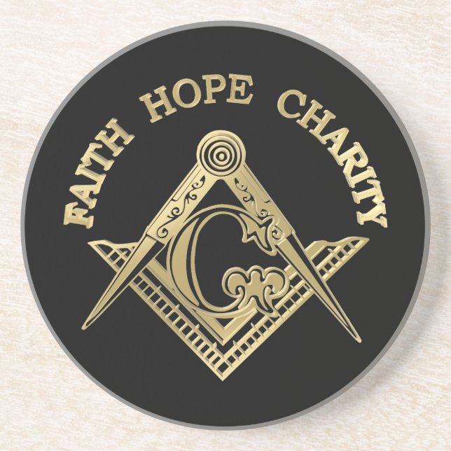 Masonic symbol coaster (Front)