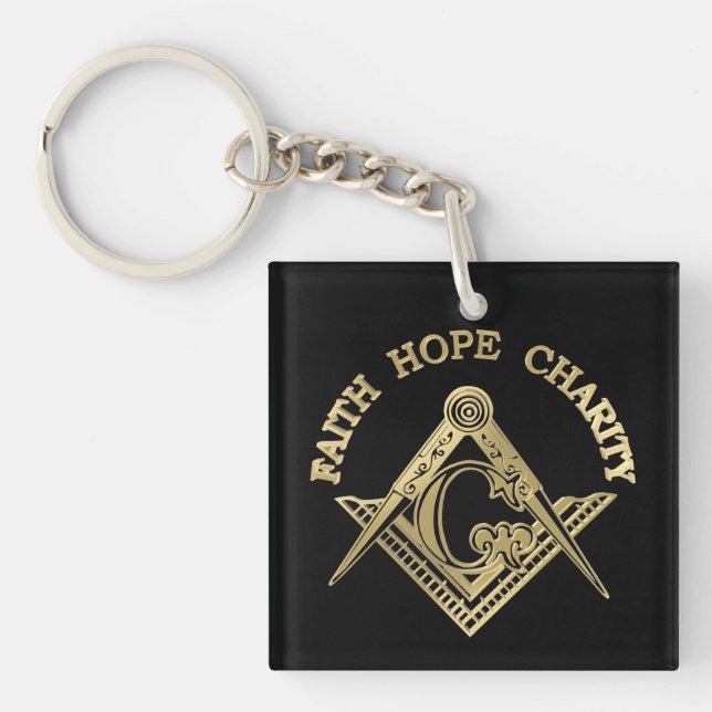 Masonic symbol key ring (Front)
