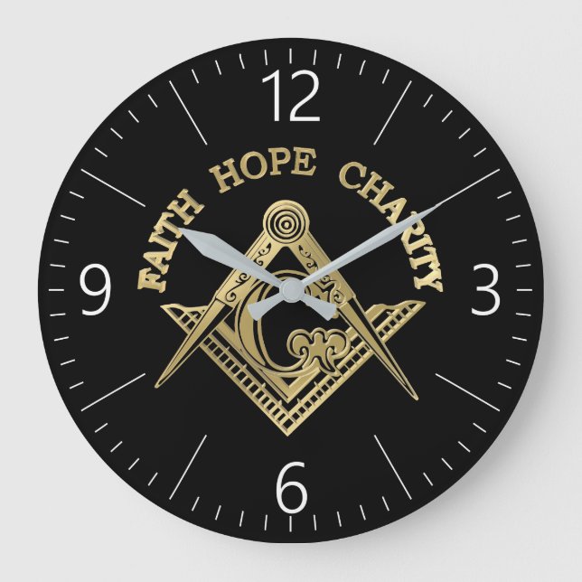 Masonic symbol large clock (Front)