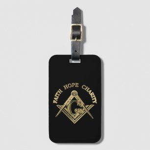 Masonic symbol luggage tag