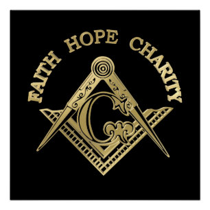 Masonic symbol poster