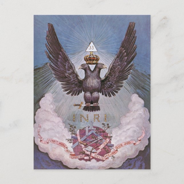 Masonic Symbolism Postcard (Front)