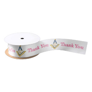 Masonic Thank You Satin Ribbons Ribbon