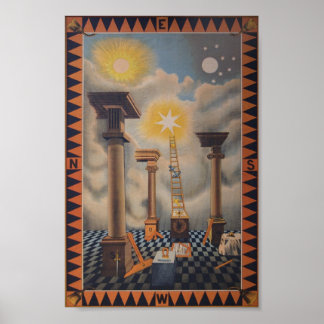 Masonic Tracing Board - Entered Apprentice Poster