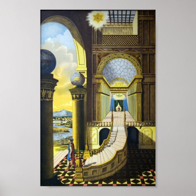 Masonic Tracing Board - Fellow Craft Poster (Front)