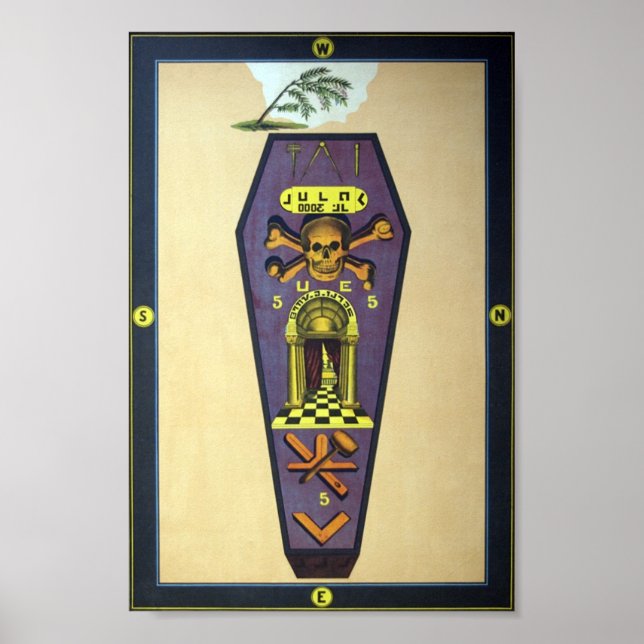 Masonic Tracing Board - Master Mason Poster (Front)