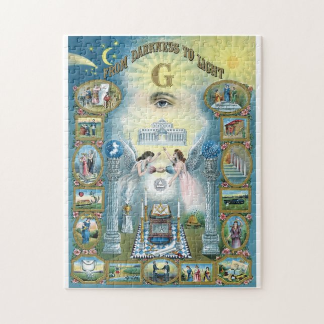 Masonic Tracing Jigsaw Puzzle (Vertical)