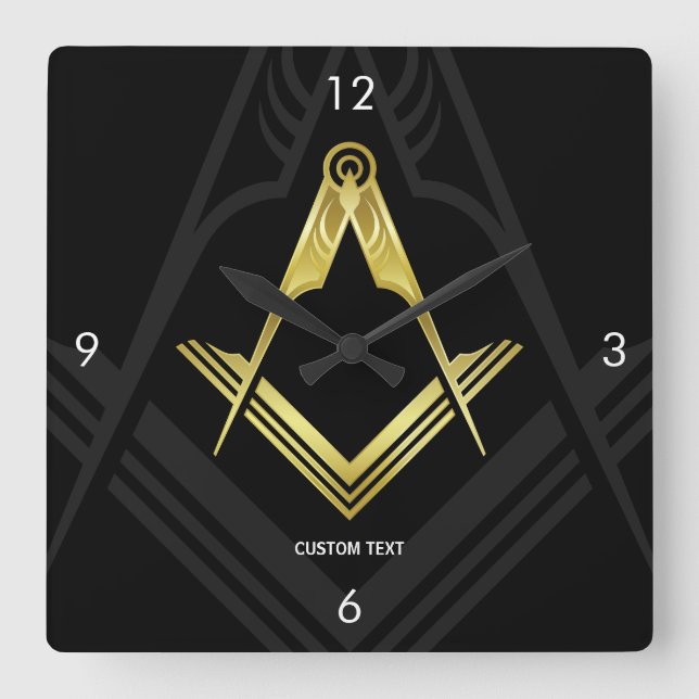 Masonic Wall Clocks | Unique Freemason Gifts (Front)