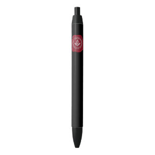 Masonic wax seal black ink pen