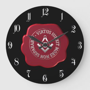 Masonic wax seal large clock
